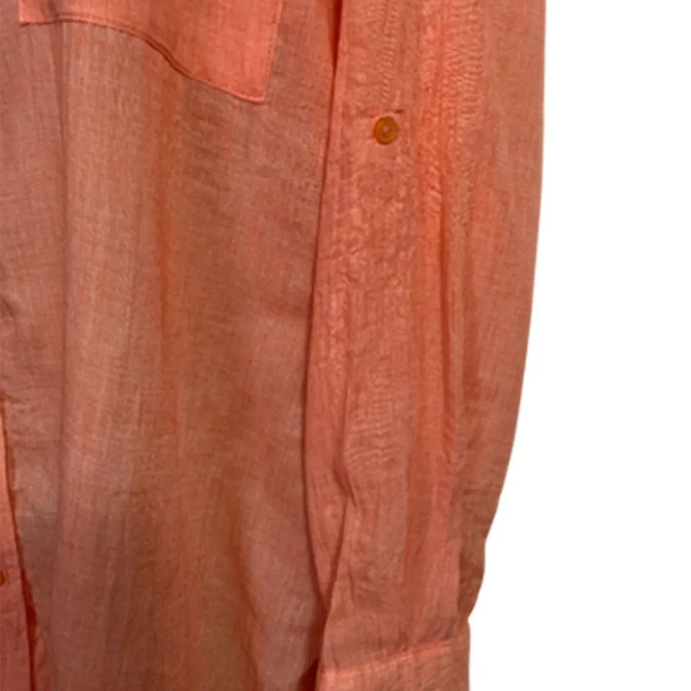 L.I.F.E. Love Is For Eternity Orange Tunic Beach Cover Up Size L - Picture 9 of 11